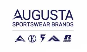 Augusta sportswear brand that has various logo brands listed underneath